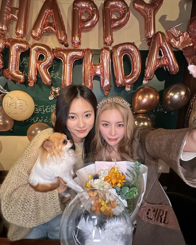 周子瑜為Elkie特地返台。翻攝Elkie IG