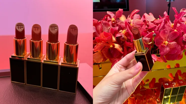 TOM FORD全新設計師唇膏，呈現水潤緞光妝感，各2150元。張家玲攝