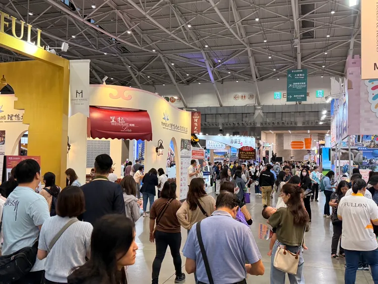 ITF國內旅遊區首日現場人潮不如預期。陳揚盛攝