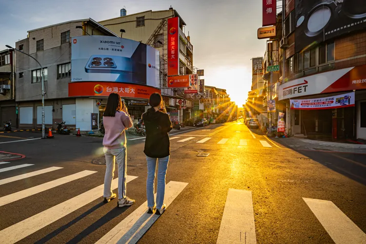 太陽最後消失在八卦山脈。南投市公所提供