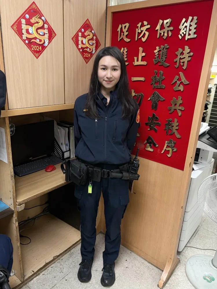 協助阻詐的和平東路派出所警員費品涵。翻攝畫面