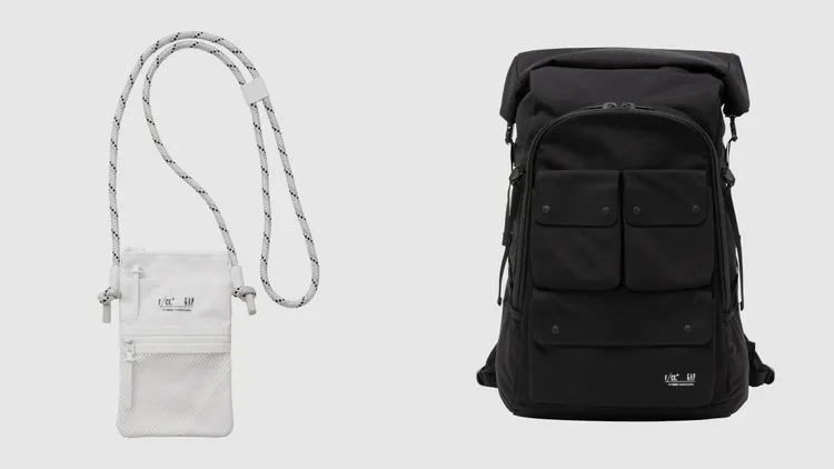 LOGO斜跨單肩包（左）1499元、大容量雙肩後背包（右）4499元。品牌提供