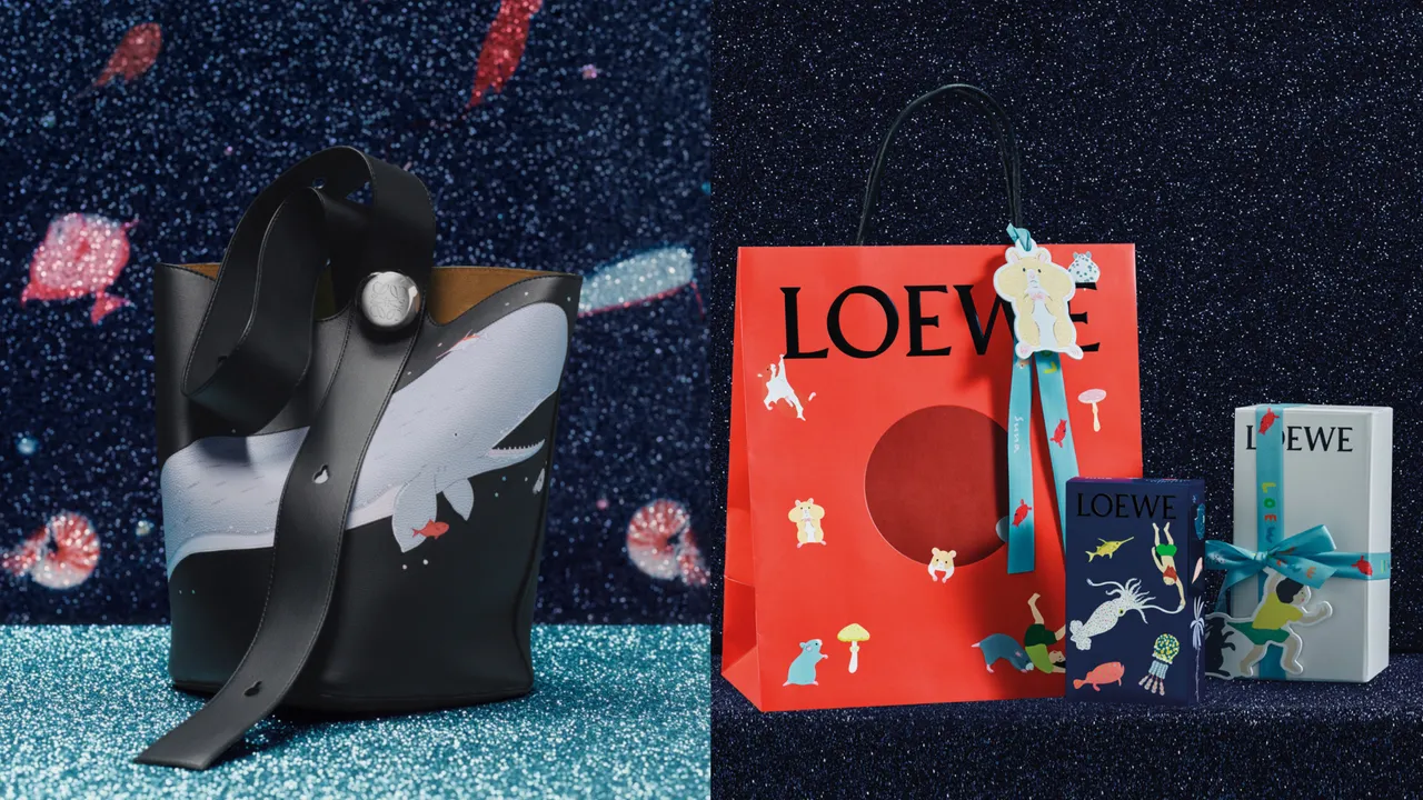 LOEWE與Suna Fujita攜手呈獻聖誕禮品系列，香氛線也有限定包裝。品牌提供