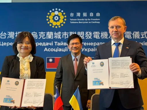 捐贈烏克蘭發電機、筆電 林佳龍：台烏並肩捍衛民主自由