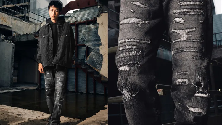 聯名長褲以Levi’s x CLOT UNIONRAIL 501為設計藍本。品牌提供