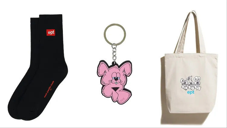 EPT端出中筒襪、鑰匙圈、帆布袋等滿額贈好禮。品牌提供