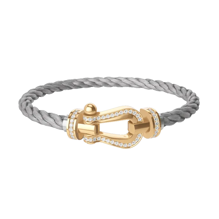  FRED Force 10 系列手鍊，18K黃金及鑽石。品牌提供