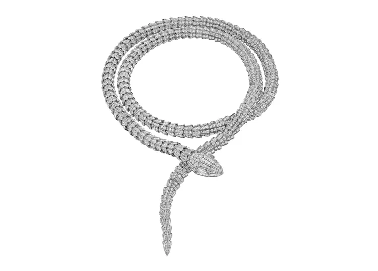寶格麗Serpenti頂級鑽石項鍊。品牌提供