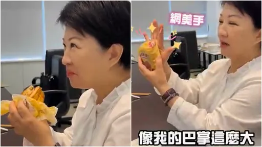 開吃爆紅厚鬆餅堡 盧秀燕憋笑10秒!給出3字評價