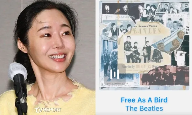 閔熙珍在IG限動以披頭四的歌曲《Free As A Bird》聲援NewJeans。翻攝tv REPORT、閔熙珍IG