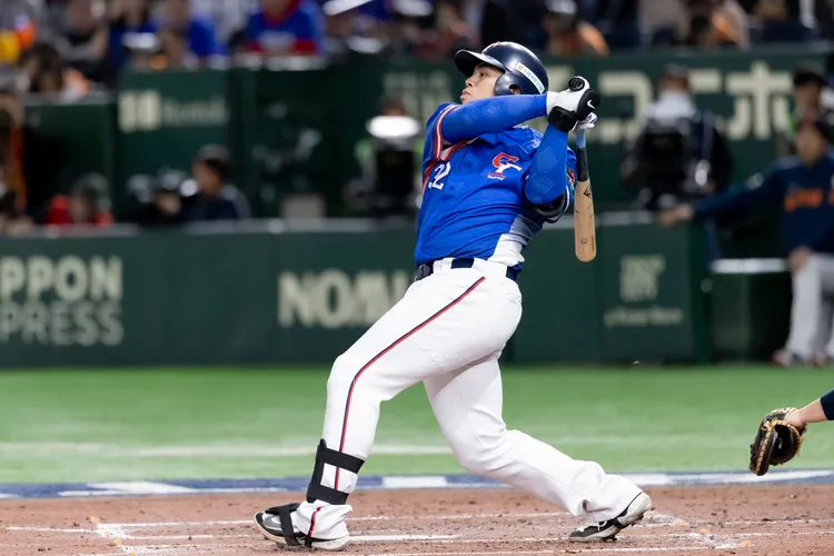 曾頌恩打下台灣第1分。  棒協提供