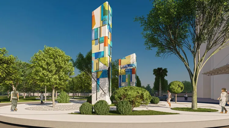 屏東縣環保局資源回收廠公共藝術。林熺俊提供