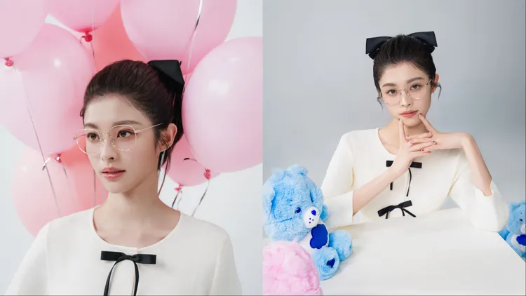 詹子萱以甜美風格搭配JILLSTUART Eyewear聯名鏡款。品牌提供