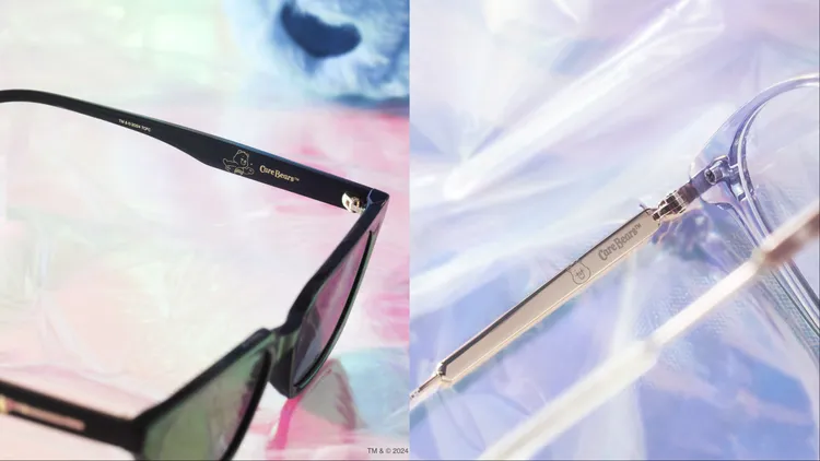 鏡腿上刻有迷你小熊頭以及俏皮小熊圖樣。品牌提供