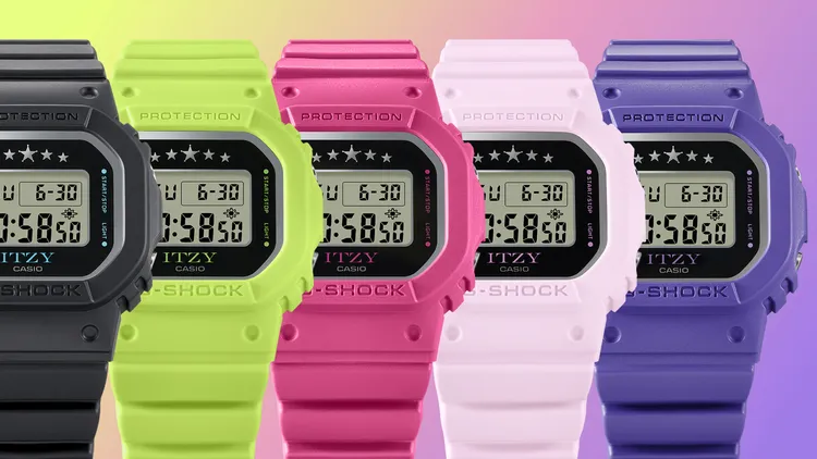 G-SHOCK X ITZY聯名腕錶GMD-S5610IT系列，各4200元。品牌提供