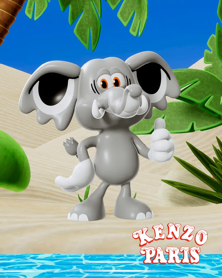 KENZO VERDY MARKET大象Bimpy the Elephant。品牌提供