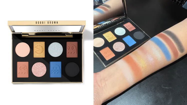 PAC-MAN 8色眼彩盤，2600元。左圖品牌提供、右圖張家玲攝
