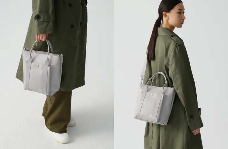 配有長背帶的PUFF手提包擁有多樣背法。品牌提供