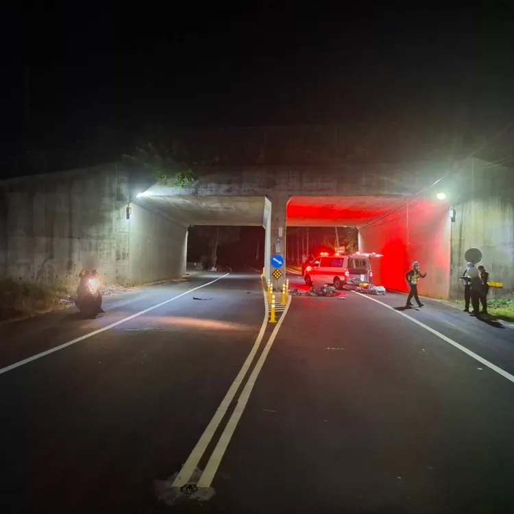 温姓男騎士不明原因自撞高鐵涵洞身亡。民眾提供