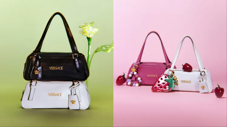 VERSACE邀請顧各自行設計Versace Tag包的掛飾和吊牌。品牌提供