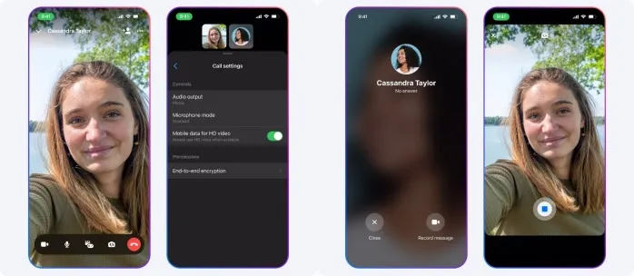 新版本的Messenger提供WiFi環境下預設啟用的HD視訊通話。meta提供
