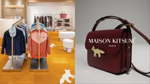 Maison Kitsuné新店暗藏趣味细节 小狐狸萌样跃上Edie Bag