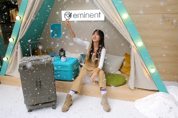 藝人房思瑜搶先體驗冬日野營。品牌提供