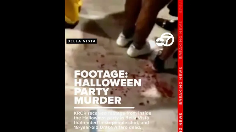 派對現場地面充斥血跡。翻攝自X@KRCR7