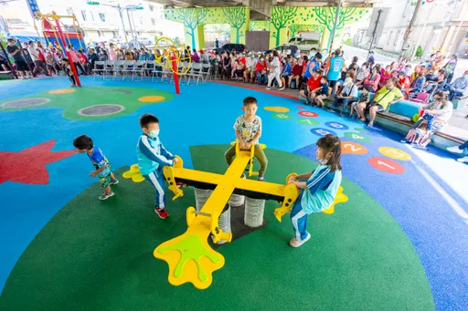 八德大福青蛙廣場遊戲空間啟用 張善政:持續打造優質遊憩環境
