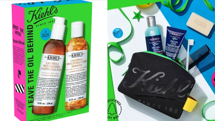 金盞花雙星酷潮禮盒（左）2240元、極限男性活膚酷潮禮盒（右）2330元。品牌提供