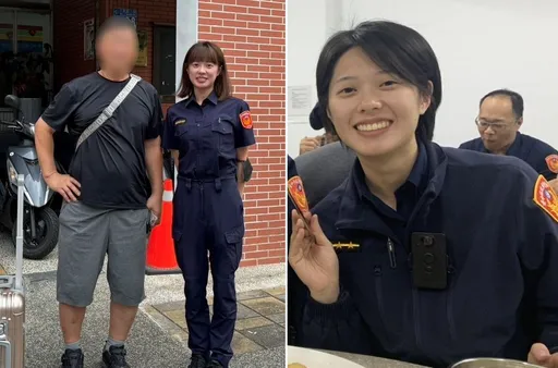 一中商圈遗失行李30分钟找回 韩国欧巴对小清新女警连喊「大发」