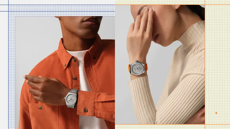 ZENITH DEFY Skyline C.X Edition天際線系列限量款腕錶，41mm，精鋼錶殼，銀色太陽紋漸變色錶盤，橙色橡膠錶帶/精鋼錶鍊，El Primero 3620 SK機芯，動力儲存55小時，防水深度100米，43萬3100元。品牌提供
