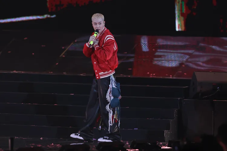 周湯豪繞場感謝粉絲。彭欣偉攝