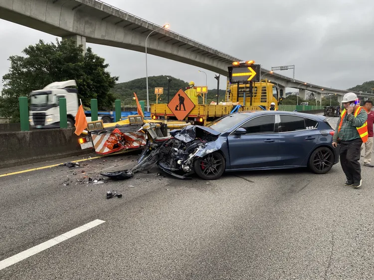 車禍現場。國道警方提供