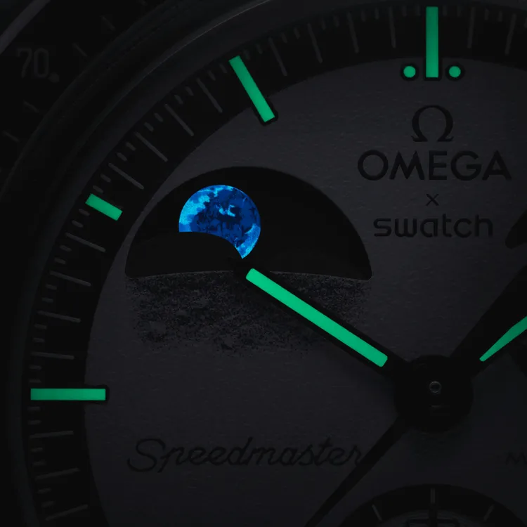 海洋採UV油墨（藍光），僅在紫外光下可見。品牌提供