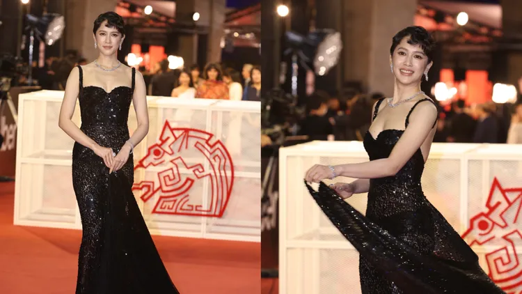 劉奕兒身著Balenciaga禮服搭配海瑞溫斯頓珠寶。攝影中心攝
