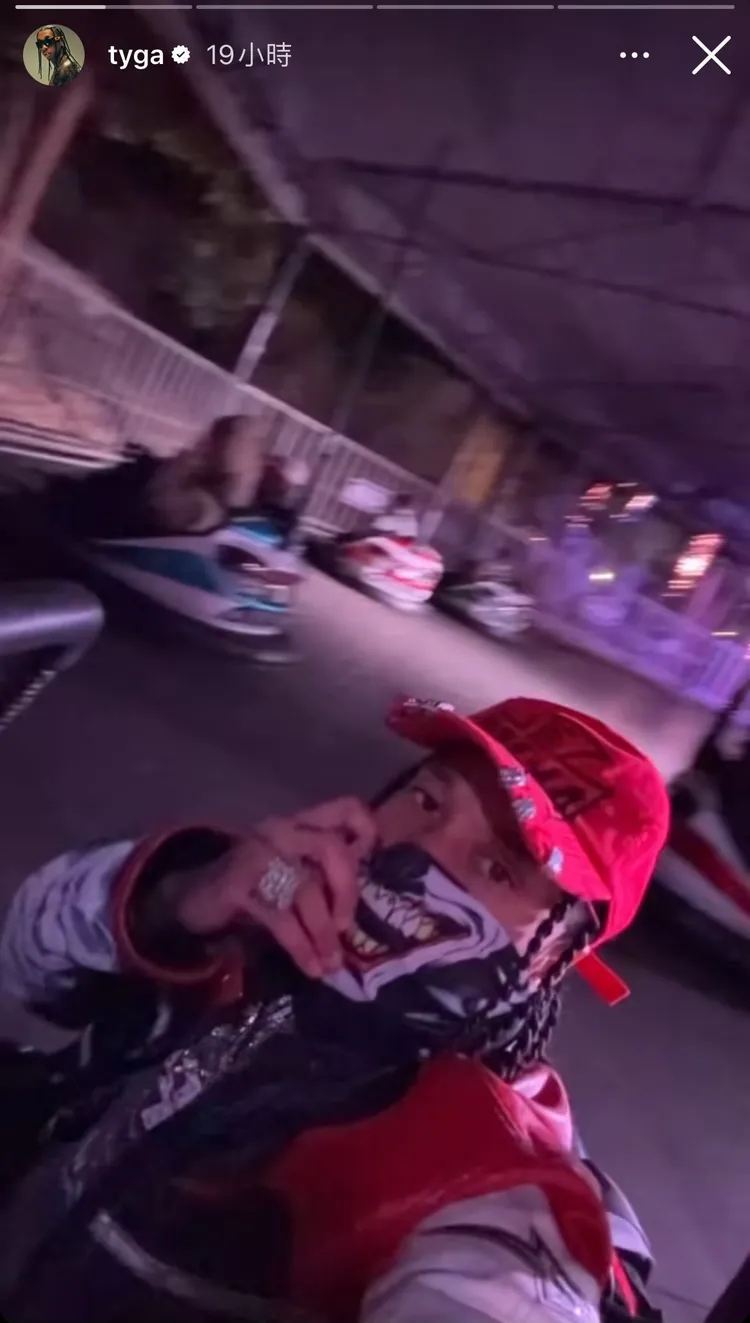 TYGA昨天晚上還上傳一堆在美國遊樂園暢玩的照片。翻攝TYGA IG