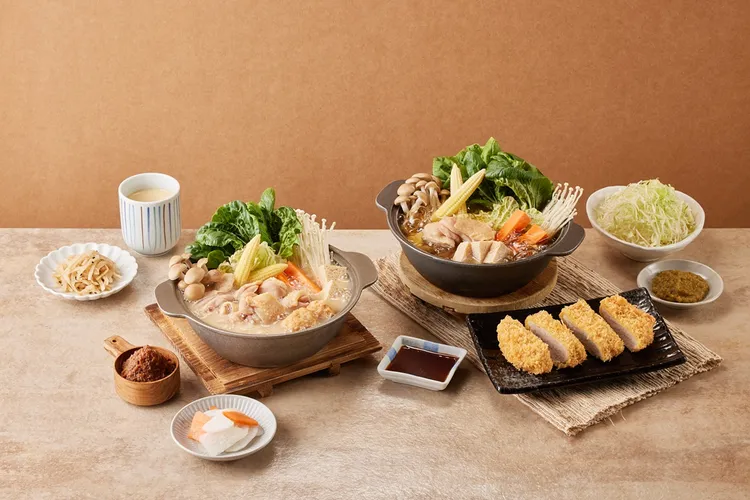 「品田牧場」即日起至明年1/26，推出398元的冬季新鍋「柚香胡椒地雞豬排鍋」和「旨い味噌鮮蔬雞肉鍋」。業者提供