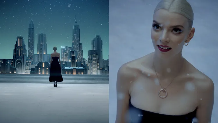 安雅泰勒喬伊演繹Tiffany聖誕佳節形象廣告。翻攝影片