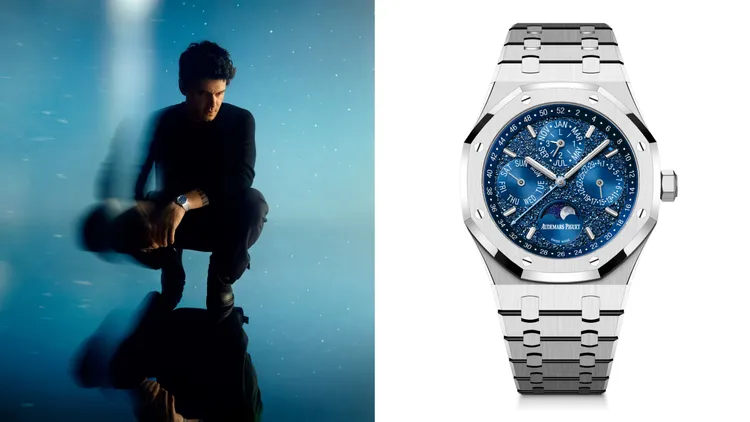 Royal Oak皇家橡樹系列「John Mayer」限量版萬年曆腕錶，約535萬元台幣。品牌提供