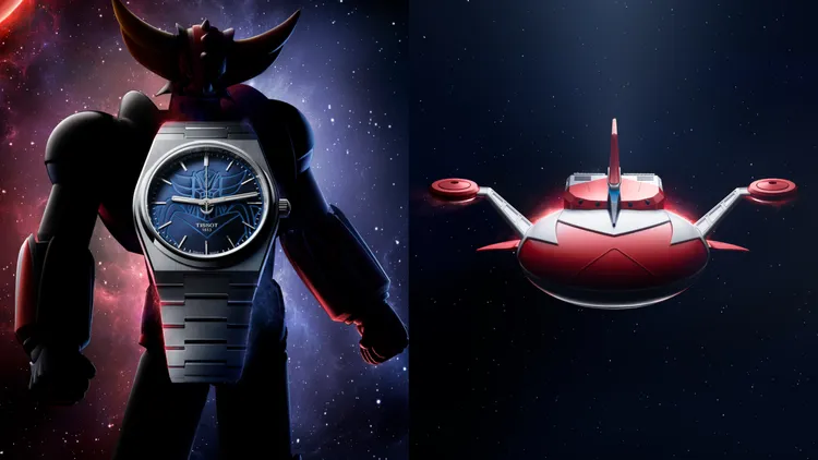 天梭與無敵鐵金剛動畫《金剛戰神》聯名，推出PRX特別版自動款腕錶，2萬6900元。品牌提供