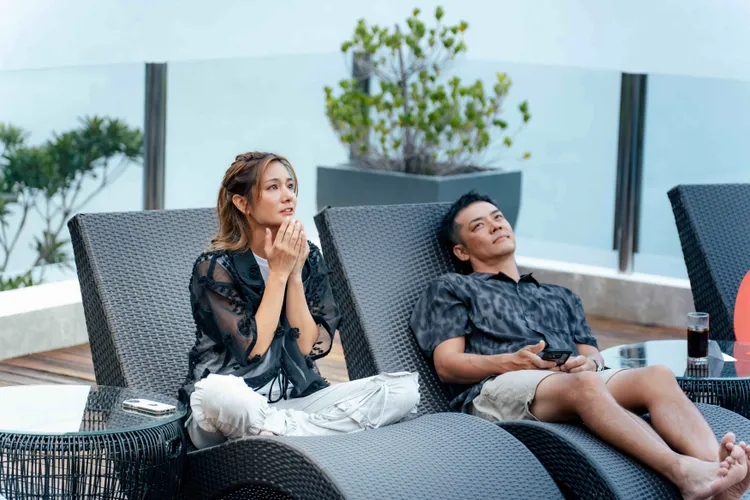 莎莎（左）淚崩，右為姚元浩。好看娛樂提供