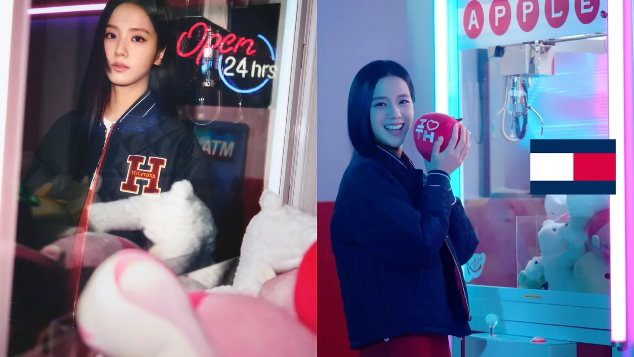 Jisoo拍攝TOMMY HILFIGER的新年限量系列形象廣告。品牌提供