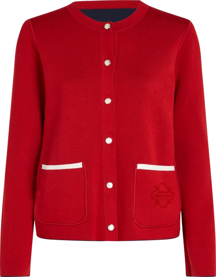 TOMMY HILFIGER雙面穿圓領開襟衫，7680元。品牌提供