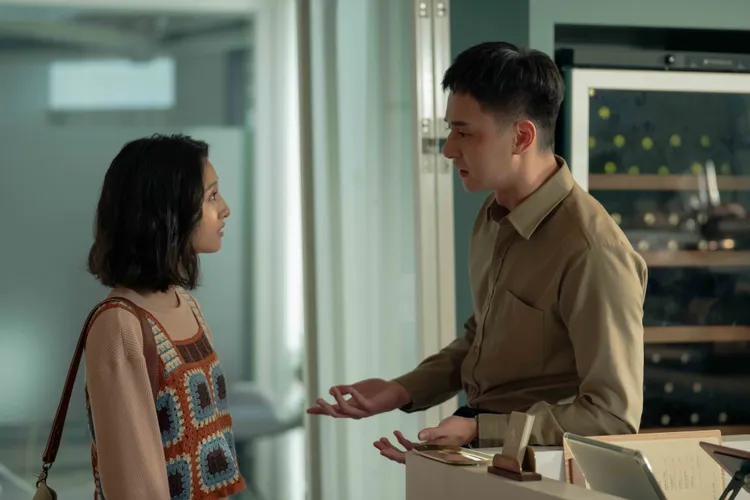 韓寧（左）和張軒睿戲裡爆發感情危機。良人行、東森電視提供