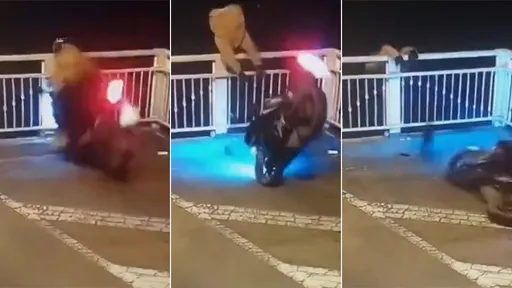 誤把大橋空地當車道 騎士直衝護欄「前空翻」墜橋喪命