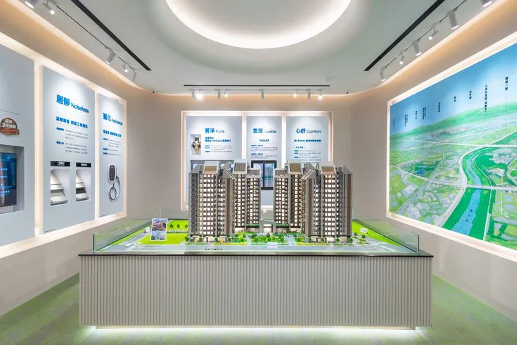 遠雄山禾建築採風車型配置，達到戶戶通風採光是該案一大賣點。