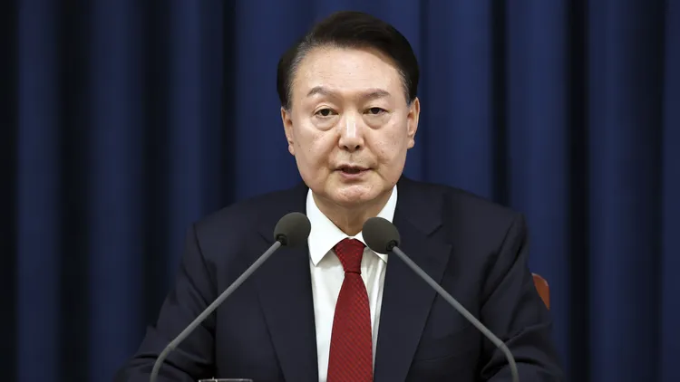 南韓總統尹錫悅無預警發布戒嚴令。美聯社