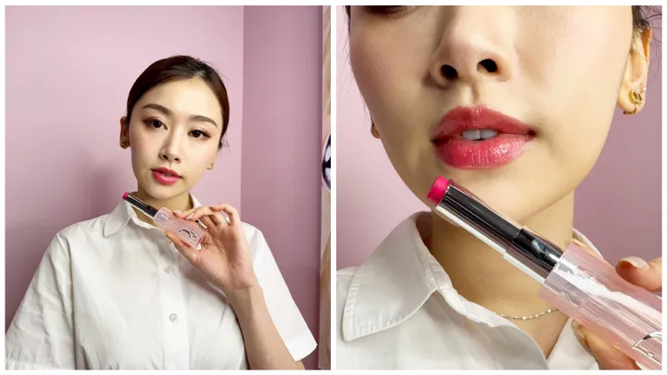 Model示範#074果凍紅，1400元。張家玲攝