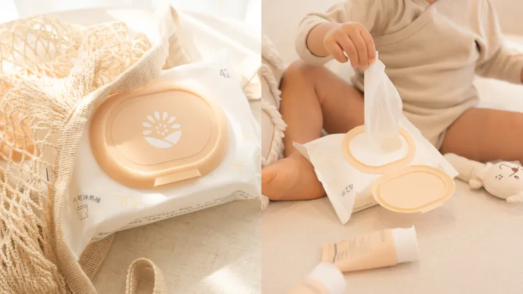 可沖純淨濕紙巾，為可沖入馬桶之設計，42抽／60元。品牌提供